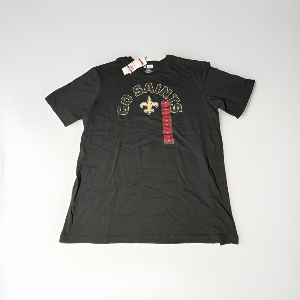 New NFL Team Apparel New Orleans Saints Men’s XL Black Go Saints T-Shirt